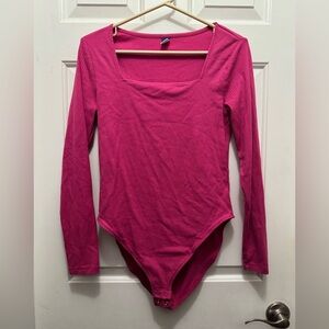 Old Navy Pink Long Sleeve Bodysuit